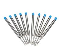 10 x Black or Blue Ink Pen Refills for Ballpoint Pens, Pen Refills Compatible with Parker, Cross and Swarovski Ballpoint Pens, Medium Size Nib (Blue, Parker Compatible)