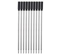 10 x Black or Blue Ink Pen Refills for Ballpoint Pens, Pen Refills Compatible with Parker, Cross and Swarovski Ballpoint Pens, Medium Size Nib (Black, Cross Compatible)