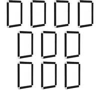 10 x Black Snap Frame A4 - Clip Frame with Rounded Corners for Wall Display | Front-Loading Picture Holder | Available in A0, A1, A2, A3, A4 (10 X BLACK A4)