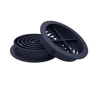 10 x Blue/Black Plastic 70mm Round Soffit Air Vents/Push in Roof Disc