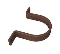 10 x Brown Round 68mm Flush Downpipe Brackets, Freeflow Low Profile