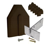 10 x Brown Side-Fix Conservatory Roof End Cap Kit Stop Slipped Polycarbonate or Glass Panels