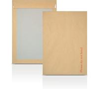 10 x C4 / A4 Brown Hard Board Backed Envelopes Please Do Not Bend - 324 x 229 mm