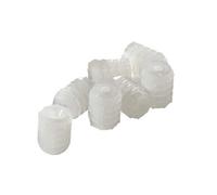 10 x CAM PRE-Inserted Nuts Furniture Fittings White Plastic M6 x 10.5mm