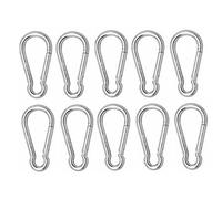 10 x Carabiner 6 x 60mm Steel Snap Spring Loaded Clip Hook Karabiner Carabina