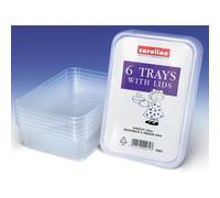 10 x Caroline Plastic Tubs & Lids 5 x 650ml = 50 tubs