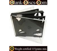 10 x CD Multi Jewel Cases - 6-way HOLDS 6 Disc each (23mm, 115grams) Black Tray pack of 10-Cases