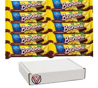 10 x Chocolate Banana Bar 25g - A delicate foam with a banana flavor covered with dark chocolate.