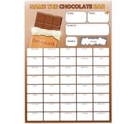 10 x Chocolate Themed Fundraiser Cards - LARGE A5 Size - 40 Squares and Scratch Off Winner for Fundraising