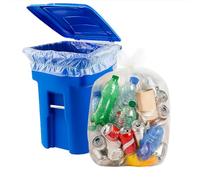 10 x Clear Heavy Duty Compactor Sacks 120L - 22x33x47 Inch Large Strong Recycled Refuse Sacks | Transparent Bin Liners Bags for Industrial, Commercial & Domestic Waste