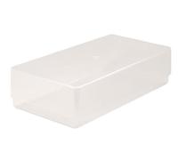 10 x Clear Plastic Compliment Slip / DL Envelope Box, Each Box Holds 500 CompSlips or DL Envelopes, L226xW116xD55mm