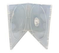 10 x Clear Single Shatterproof CD Jewel Cases - 10.4mm Spine, Shatterproof Polypropylene, Outer Sleeve for Artwork - Holds 1 CD/DVD/Blu-ray Disc - Ideal for Mailing & Storage