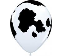10 x Cow Print 11 in Latex Balloons Cowboy / Cowgirl Western Party by Glosticks