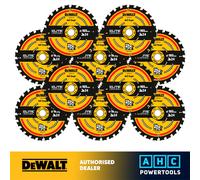 10 x DeWalt DT10624 165mm 24T 20mm Elite Cordless Circular Saw Blade