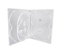 10 x Dragon Trading Clear 6 Disc DVD Case - 14mm Multi Disc Storage Case with Clear Swing Trays & Outer Artwork Sleeve - Holds 6 DVDs, CDs or Blu-ray Discs - Replacement DVD Storage Case