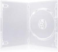 10 x Dragon Trading Single Clear DVD Cases with 14mm Spine & Outer Artwork Sleeve - Genuine Amaray Cases - Holds 1 DVD, CD or Blu-ray Disc - Transparent Media Storage Cases