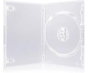 10 x Dragon Trading Single Clear DVD Cases with 14mm Spine & Outer Artwork Sleeve - Genuine Amaray Cases - Holds 1 DVD, CD or Blu-ray Disc - Transparent Media Storage Cases