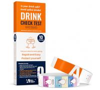 10 x Drink Drug Detection Bracelet, Disposable GHB and Ketamine Drink Test Wristbands, Safety Testing Kit for Drinks, Bars, Parties, Festivals, Clubs, Nights Out and Events, Preventive Drink Check