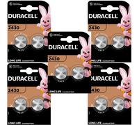 10 x Duracell 2430 Lithium Batteries 3V Coin Cell - DL2430 CR2430 BR2430 2BL