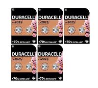 10 x Duracell CR 2025 (5 Blister Packs of 2 Batteries) 10 Batteries (CR 2025)