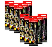 10 x Erich Krause Nightlife Gel Ink Pen - Blue Gel Ink Pens - 0.5mm Fine Point - Refillable (Refills Not Supplied) - Great Value Multi Buy Sets - Ideal for School, Home & Office Use.