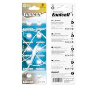 10 x Eunicell AG7 Alkaline button cell batteries - G7 LR57 LR57SW LR926 LR926SW SR926W L926E LR927 LR927SW 395 399
