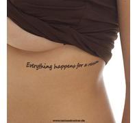 10 x Everything happens for a reason - Black Tattoo Lettering - Temporary Skin Tattoo (10)