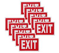 10 x Exit Sign Red High Contrast Way Out Fire Warning Safety Door Notice