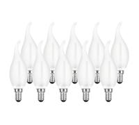 10 x Extra Warm White LED Filament Candle 2 W = 25 W E14 200LM Lights 2200 K with Nostalgic Retro Design