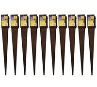 10 x Fence Post Holder 75mm posts Support Drive Down Spike Clamp Grip Brown for 75mm x 75mm posts, 600mm spike (3" x 24") Eliza Tinsley Swiftpost, Pack of 10