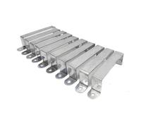 10 X Fence Post Security Brackets, Galvanised Steel Panel Brackets Suitable for Concrete or Wooden Posts, Fits 4” Posts Includes Fixing Screws, Anti Rattle / Banging