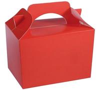 10 x FIRE RED Party TREAT Boxes - Loot Food Gift Snack Box