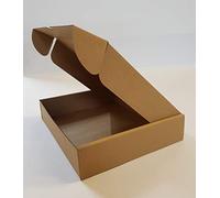 10 x Folding Lid Postal Cardboard Boxes Small Parcel/Mailing Self-Lock Tuck-in Flaps Flat Packed Easy to Assemble - Choose Your Required Size (9.3'' x 7.7'' x 1.9'' (23.6 x 19.6 x 4.7cm), Brown
