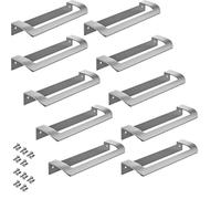 10 x Furniture Handle LYS S 160 mm Stainless Steel Look Matt Drawer Handle Kitchen Handle Folding Door Handle from Junker Design