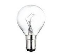 10 x G45 Golf Ball Light Bulbs 25 Watt Clear Small Bayonet Cap SBC B15 (15mm wide) in Clear Glass Finish