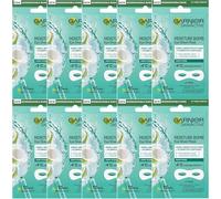 10 X Garnier Skin Active Biodegradable, Vegan Moisture Bomb Eye Sheet Mask for Puffy Eyes