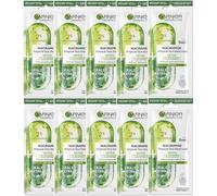 10 X Garnier Skin Active Niacinamide Ampoule Detox Face Sheet Mask 15g - Oily Skin