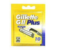 10 x Gillette GII Plus Men's Razor Comfort Blades Cartridge Refills & Lubrastrip
