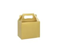 10 x Gold Birthday Party Food Gift Boxes - Kids Lunch Food Meal Box