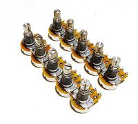 10 x guitar A250K potentiometers 24mm diameter 18mm shaft tone volume