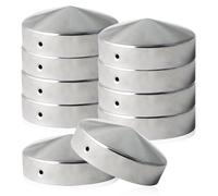 10 x h2i Round Post Caps Fence Caps Galvanised Round Size: Diameter 101 mm / Diameter 121 mm (Diameter 101 mm)
