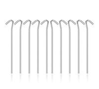 10 x Heavy Duty Metal Ground Pegs | 23CM x 3CM / 9.1" x 1.2" Tent Peg | Garden Pegs for Netting Securing Weed Fabric, Ground Sheets Galvanised Peg