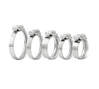 10 x High Grade Worm Drive W1 Coated Hose Clamps, Jubilee Fuel Line Hose Clips [ 20-32mm ]