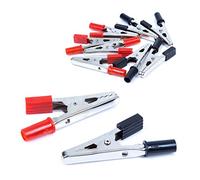 10 x Insulated Crocodile Clips Electrical Battery Connectors 5 Amp Alligator Clamps