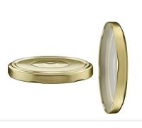 10 X JAM JAR Cap LIDS Twist-Off Gold 6 Clips 82mm.They are for All Type of preserves, Honey,jam,Marmalade,chytneys. This lids are Vinegar Proof.