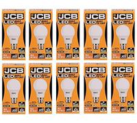 10 X JCB 60w Bayonet Cap LED GLS Light Bulb B22 BC Opal 4000k Cool White 820lm Replacement Bulb