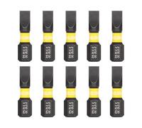 10 x KELSON 5.5mm Flat-Head 25mm Impact Rated Screwdriver Bits Slotted Slot SL5.5 1/4" Universal