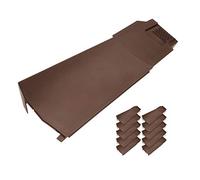 10 x Klober Contract Dry Verge Unit Pack for Gable/Apex Roof Tile Plastic End Cap - Right, Brown