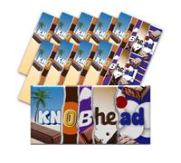 10 x Knobhead - Funny Chocolate Novelty Wrappers Insults Joke Valentines Fathers Mothers Day Birthday Secret Santa Gift Present Rude (Chocolate Bar Not Included)