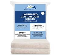 10 x Laminated Cotton Dust Sheets 6'x3' (1.8mx0.9m), for Painting & Decorating